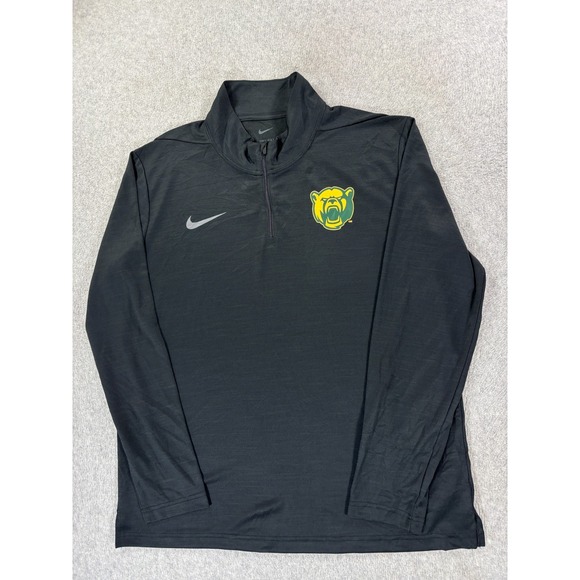 Baylor Bears Nike Dri Fit 1/4 Zip Campus Pullover (Men's Large) Black - Picture 1 of 12